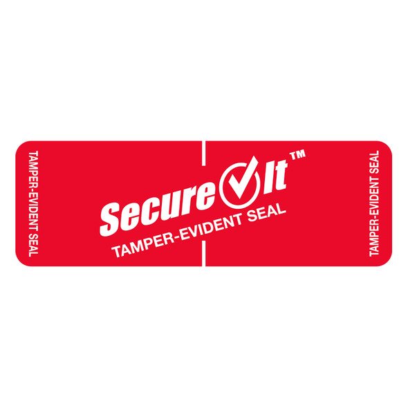 National Checking P13SI-2 Secure It Permanent Labels, 1" x 3", Red, 2 Rolls Pkg