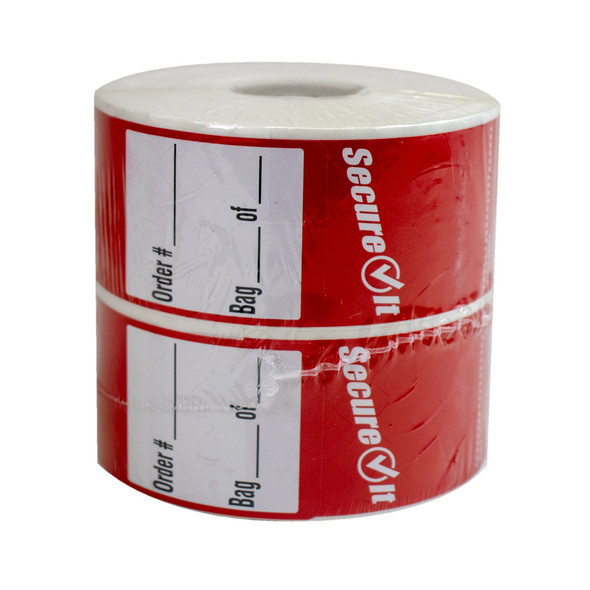 National Checking P16SI-2 Secure It Permanent Labels, 1.5" x 6", Red, 2 Rolls Pk