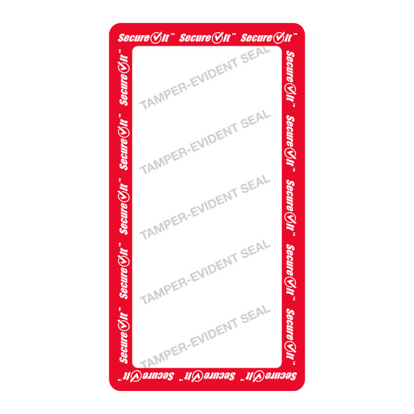 National Checking DCG-SP24-4 Secure It Permanent Labels, 2" x 4", Red, 4 Rolls Pk