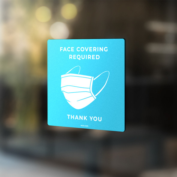 National Checking WC55FM Window Cling, Face Covering Required, 5" x 5" National Checking WC55FM Window Cling, Face Covering Required, 5" x 5"
