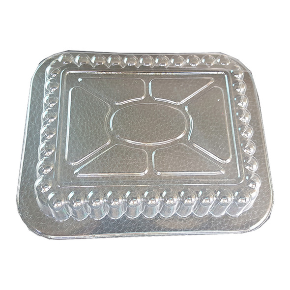 LID23 Clear 1 lb. Oblong Plastic Dome Lid - 1000/Case