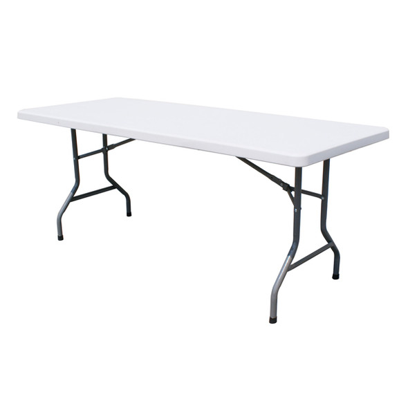 Omcan 95" Folding Plastic Table, 94.5"W x 30"D
