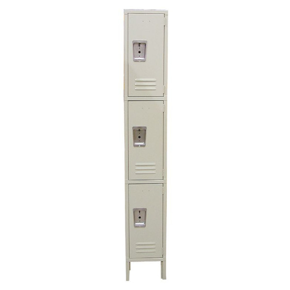 Omcan 13128 Assemble Locker, 3 tier, 12"W x 18"D x 78"H overall