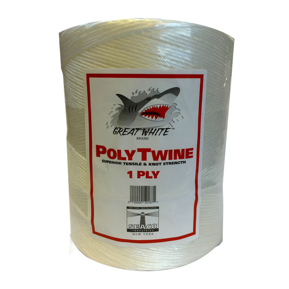 Seaco Industries Great White 1-Ply Poly Twine, 6500 ft.