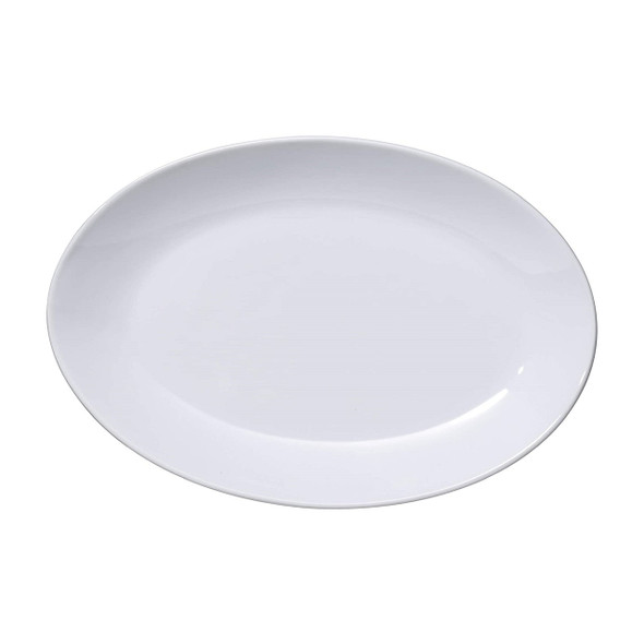 Yanco AC-814 ABCO 14" X 10" Deep Coupe Platter, Rolled Edge (12/Case)