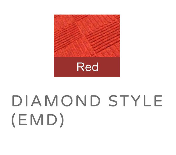 Axia EMD4872R Red Carpet Mat, Diamond, 4' x 6'