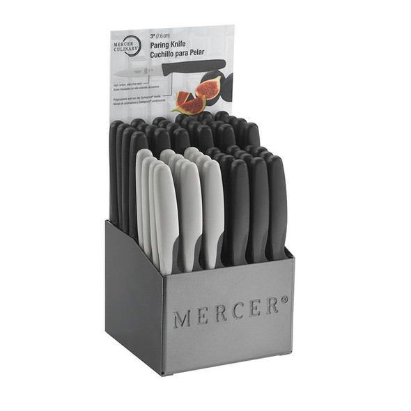 Mercer Culinary M23943R 3" Paring Knife, Black and Gray