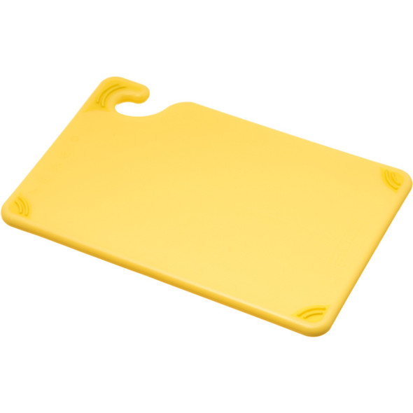 San Jamar CBG6938YL Saf-T-Grip Cutting Board 6" x 9" x 0.375" - Yellow