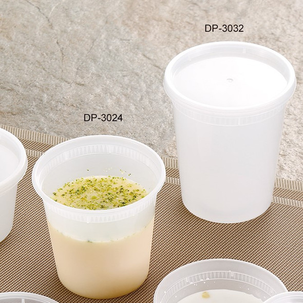 Yanco DP-3032 Soup Combo Plastic Container & Lid 32 Oz. (240/Case)