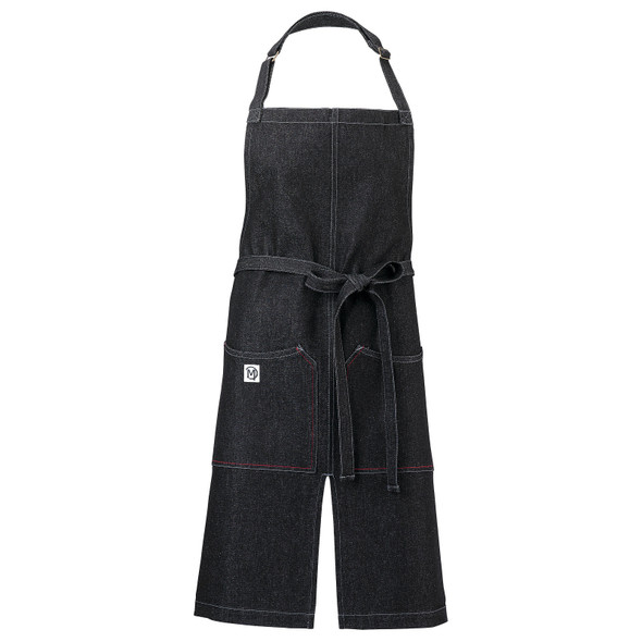 Mercer Culinary M63203BKD Zephyr Bib Apron, 30" x 34", Black Denim