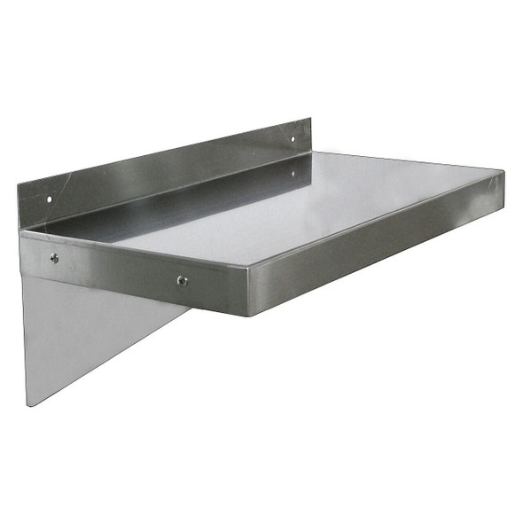 Omcan 22110 Stainless Steel Wall Shelf, Solid, 12" x 48"