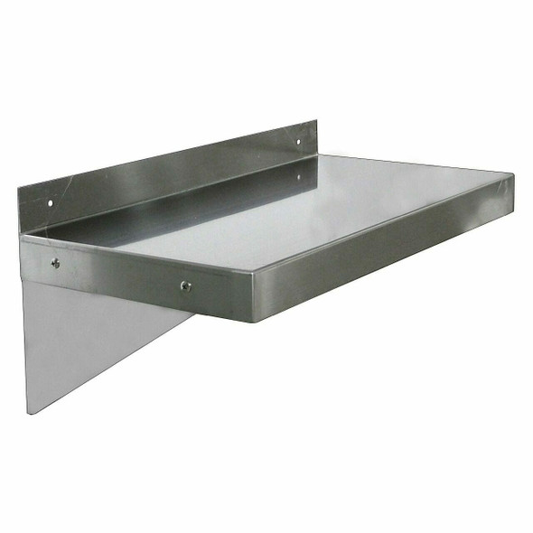 Omcan 30455 Stainless Steel Wall Shelf, Solid, 12" x 72"