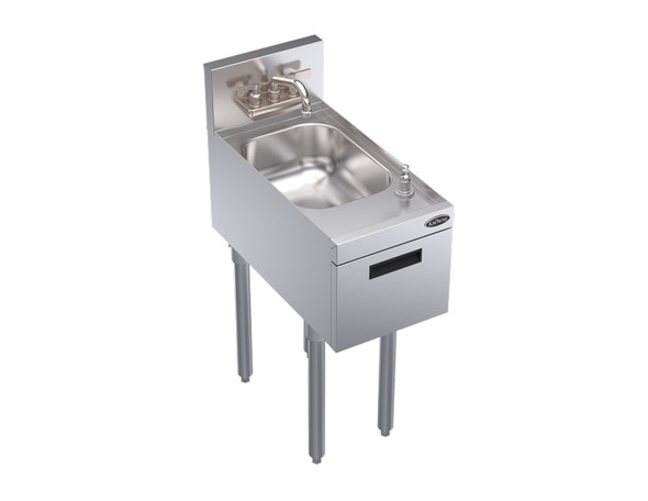 Krowne KR24-12ST Underbar Hand Sink Unit, Free Standing, 12"W x 24"D x 36.5" H