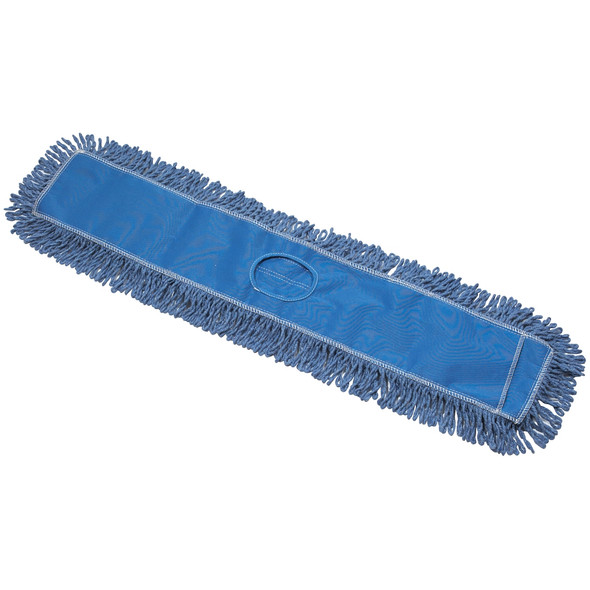 Winco DMB-36H Dust Mop Head Refill, 36" x 5", Blue Cotton Blend