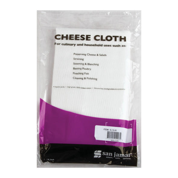 San Jamar G-10-R Cheesecloth, 4 sq. Yards per Bag, Grade 10
