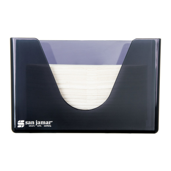 San Jamar T1720TBK Countertop Folded Towel Dispenser, Black