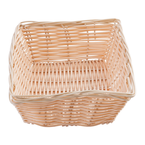 Tablecraft 1172W Rectangle Natural Polypropylene Basket, 9" x 6" x 2.5"
