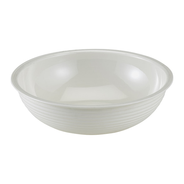 Cambro RSB8CW148 White 8" Round Ribbed Bowl, 1.65 qt.