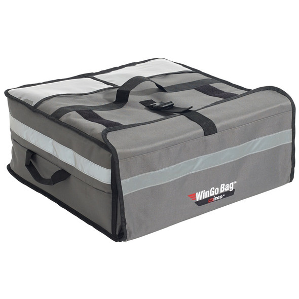 Winco BGPZ-1909 WinGo Bag Pizza Bag, 19" x 19" x 9", (4) 16" Boxes, Gray