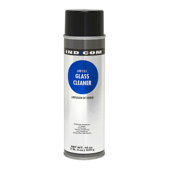 IND/COM Aerosol Glass Cleaner, Non-Ammoniated, 19 Oz