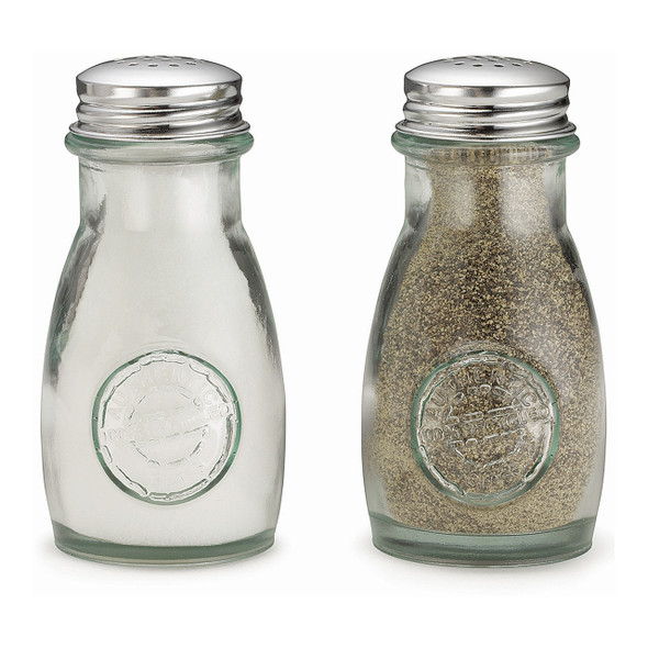 Tablecraft 6618 Authentic Collection Shaker Set, (2) 4 Oz. Green Glass