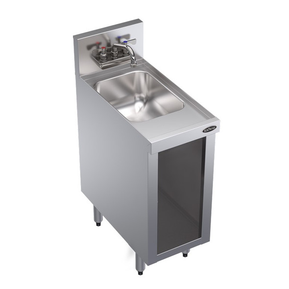Krowne KR24-S12C 12"W Underbar Hand Sink Unit with Open Front Cabinet Base Krowne KR24-S12C 12"W Underbar Hand Sink Unit with Open Front Cabinet Base