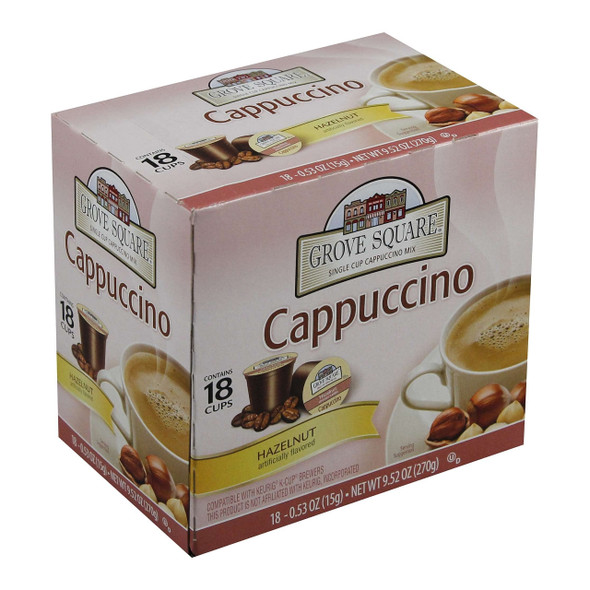 Grove Square Hazelnut Cappuccino Coffee Pods (24 Count/Box)