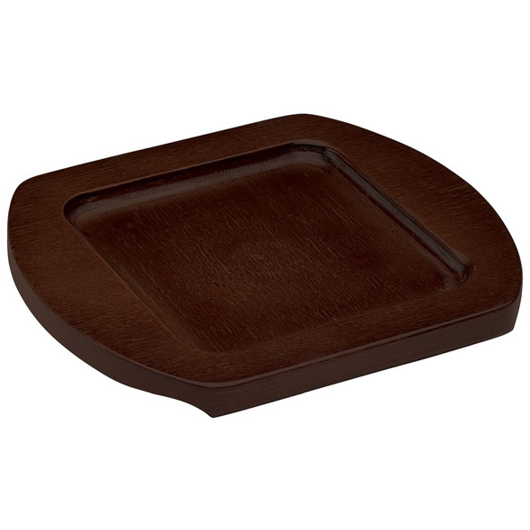 Winco CASM-4SUL Square Wood Underliner with Dual Handles, 6-1/2" x 7-1/2"