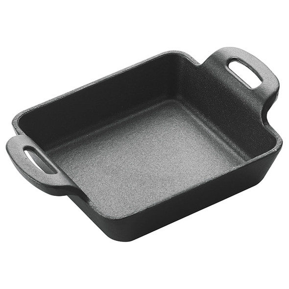 Winco CASM-4S Square Cast Iron Mini Server, 10 Oz
