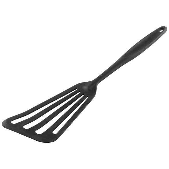 Tablecraft 10053 Fish Turner, 13-3/4", Black Silicone Coated Stainless Steel