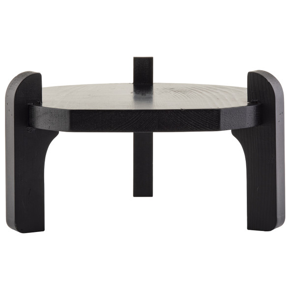 Tablecraft 10756 Beverage Dispenser Stand Only, 10" x 5-3/4", Black Painted Pinewood