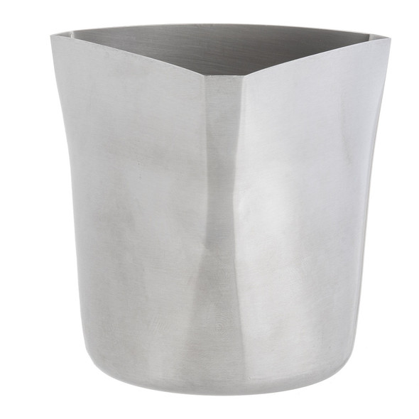Tablecraft 10675 Triangular Fry Cup, 12 oz., 3-1/2"x3-1/4"x3-3/8", Brushed Finish