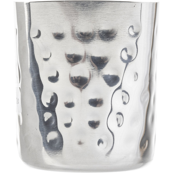 Tablecraft 10678 Square Fry Cup, 13 oz., 3-1/8"x3-1/8"x3-3/8", Hammered Finish