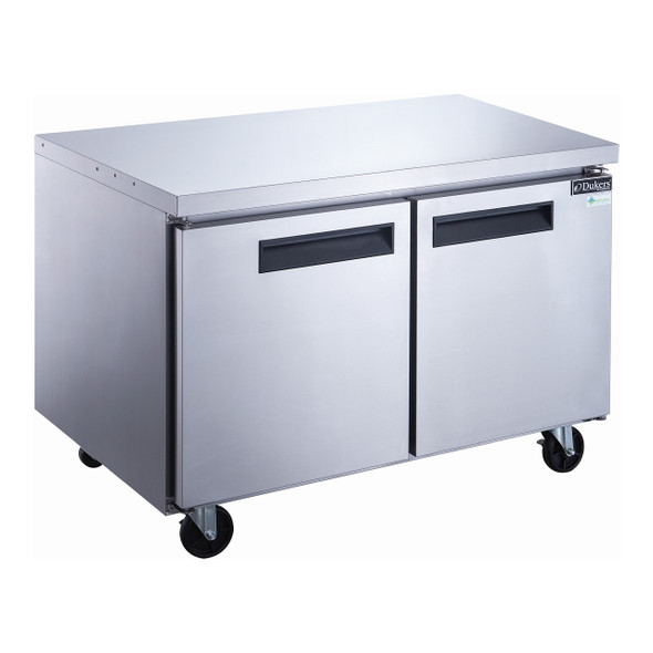 Dukers DUC48F 48 1/8" Stainless Steel Undercounter Freezer, 2 Solid Doors Dukers DUC48F 48 1/8" Stainless Steel Undercounter Freezer, 2 Solid Doors