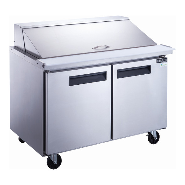 Dukers DSP48-18M-S2 48 1/8" Mega Top Sandwich Prep Table - 2 Doors, 18 Pans Dukers DSP48-18M-S2 48 1/8" Mega Top Sandwich Prep Table - 2 Doors, 18 Pans