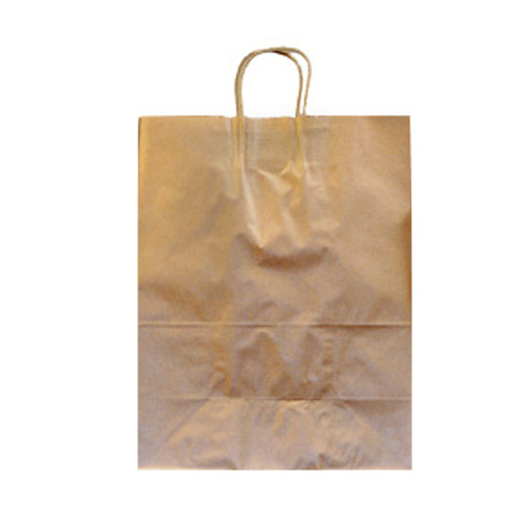 Kraft Traveler Paper Shopping Bags, 13" x 6" x 15.75" (250/Case)