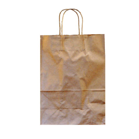 Glopack Kraft Paper Shopping Bags, 10"x7"x12" (250/Case)