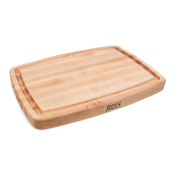 John Boos CB1050-1M2014150 Maple Wood Oval Cutting Board with Juice Groove, 20" x 14" x 1.5"