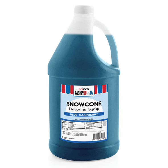 Snow Cone Syrup, 1 Gallon, Blue Raspberry Snow Cone Syrup, 1 Gallon, Blue Raspberry