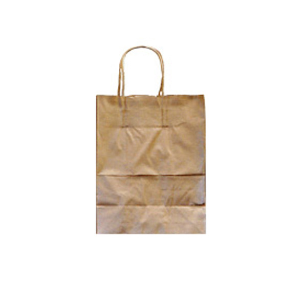 Kraft Tempo Paper Shopping Bags, 8" x 4.5" x 10", (250/Case)