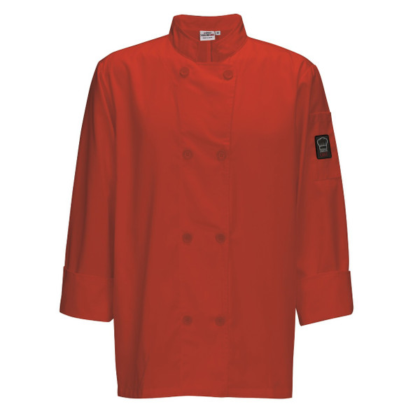Winco UNF-6RXXL Chef Jacket, Double Breasted, Red, XX-Large
