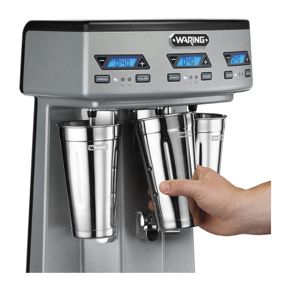 Waring WDM360TX Heavy-Duty Triple-Spindle Drink Mixer with Timer