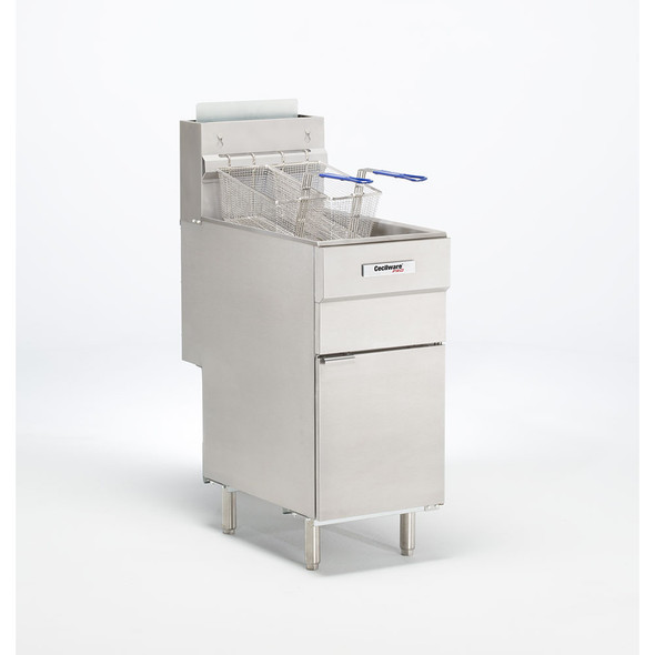 Cecilware Pro FMS504LP Liquid Propane Floor Fryer - 120,000 BTU