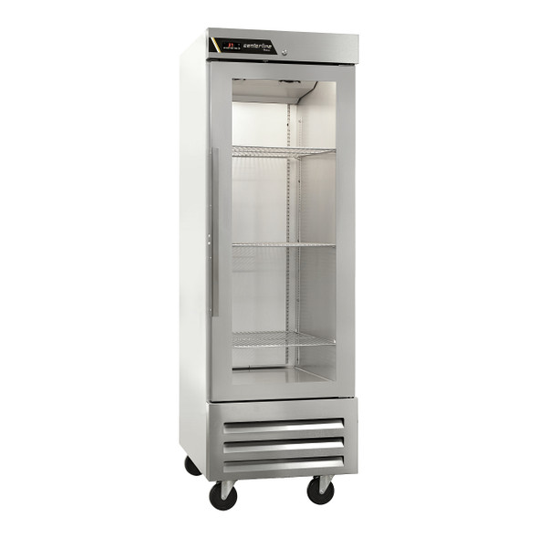 Centerline CLBM-23R-HG-L One-Section Reach In Refrigerator, (2) Half Height Glass Doors, Hinge Left