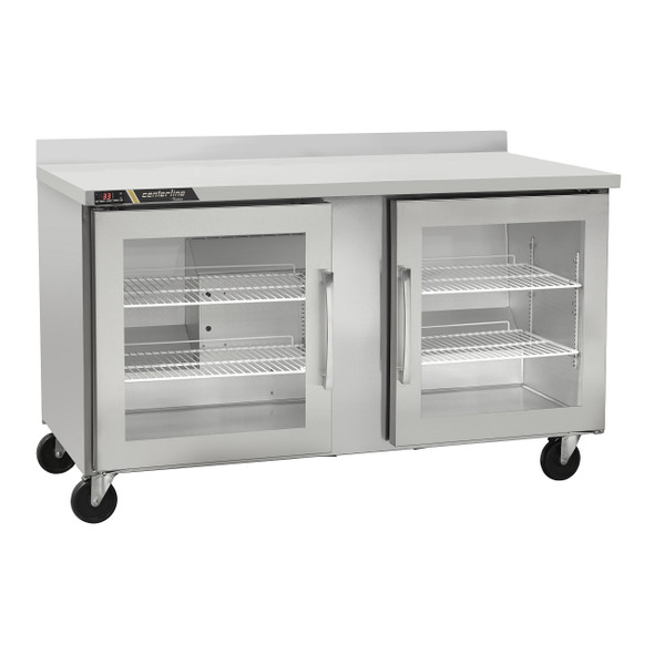 Centerline CLUC-60R-GD-WTRR 60" Worktop Refrigerator, (2) Glass Doors, Hinge Right/Right Centerline CLUC-60R-GD-WTRR 60" Worktop Refrigerator, (2) Glass Doors, Hinge Right/Right