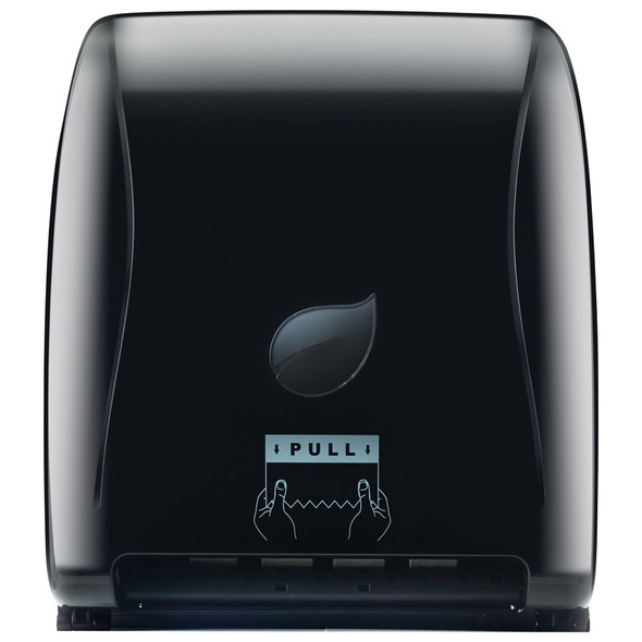 Winco TDAC-8K Pur-Clean Auto Cut Roll Towel Dispenser, Black