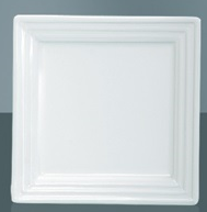 Yanco PL-110 Pride Land Square Plate, 10", Bone White, (24/Case)
