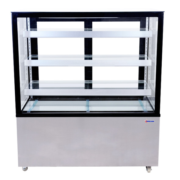Omcan RS-CN-0371-S Square Glass Refrigerated Display Case, 48" W