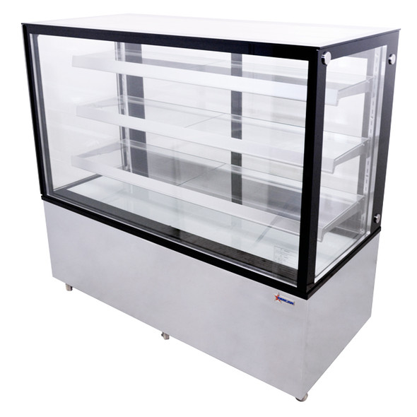 Omcan RS-CN-0471-S Square Glass Refrigerated Display Case, 60" W Omcan RS-CN-0471-S Square Glass Refrigerated Display Case, 60" W