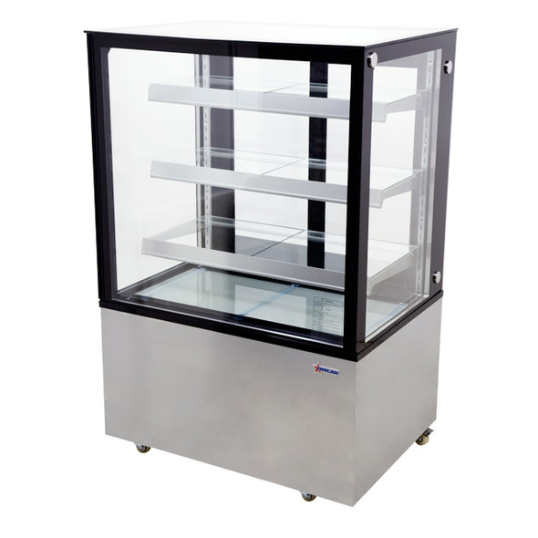 Omcan RS-CN-0271-S Square Glass Refrigerated Display Case, 36" W